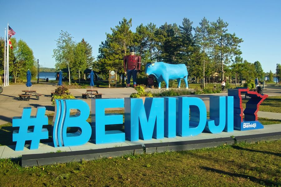 Paul Bunyan and Bemidji Sign